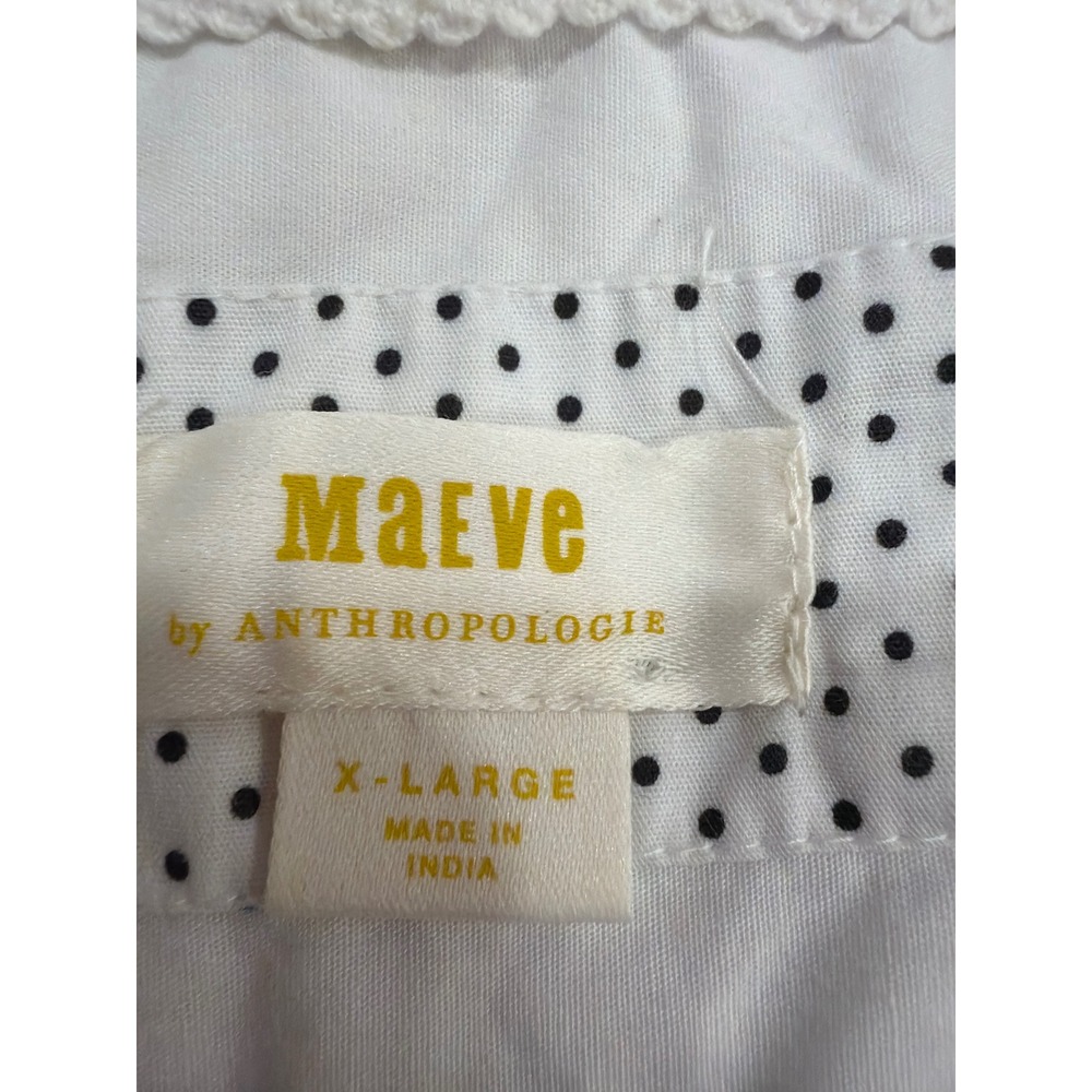 Maeve Anthropologie Womens XL White Cotton Oversized Button Down Shirt OB1671678 - Picture 2 of 8